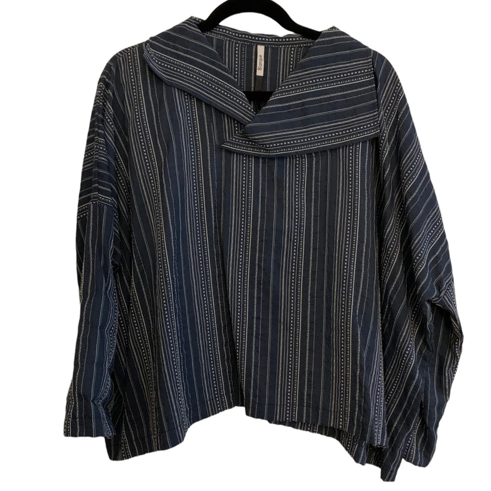 Blanque blue top. Oversized and boxy.